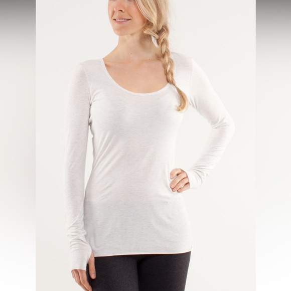 lululemon athletica Tops - 118. Lululemon My Mantra Long Sleeve
White 16” P2P